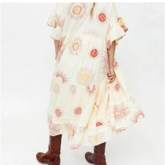 Urban Outfitters Total Eclipse Printed Midi Dress - Picture 3 of 7